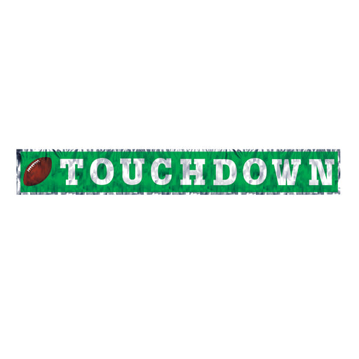 Metallic Touchdown Fringe Banner – 7½" x 5' – (1/Pkg) by Beistle for Football Metallic Banners