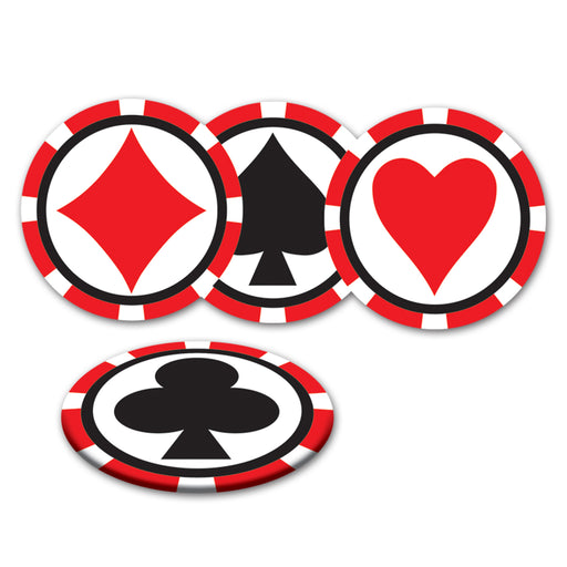 Casino Coasters – 3¼" – (8/Pkg) by Beistle for Casino Coasters