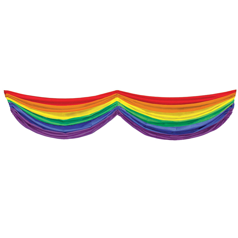Rainbow Fabric Bunting – 5' 10" – (1/Pkg) by Beistle for Rainbow Bunting