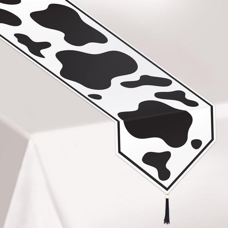 Printed Cow Print Table Runner – 11" x 6' – (1/Pkg) by Beistle for Farm Table Runners - Printed