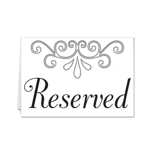 Reserved Table Cards – 3" x 4¼" – (4/Pkg) by Beistle for Wedding Accessories