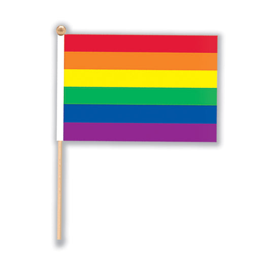 Rainbow Flag - Fabric – 4" x 6" by Beistle for Rainbow Flags