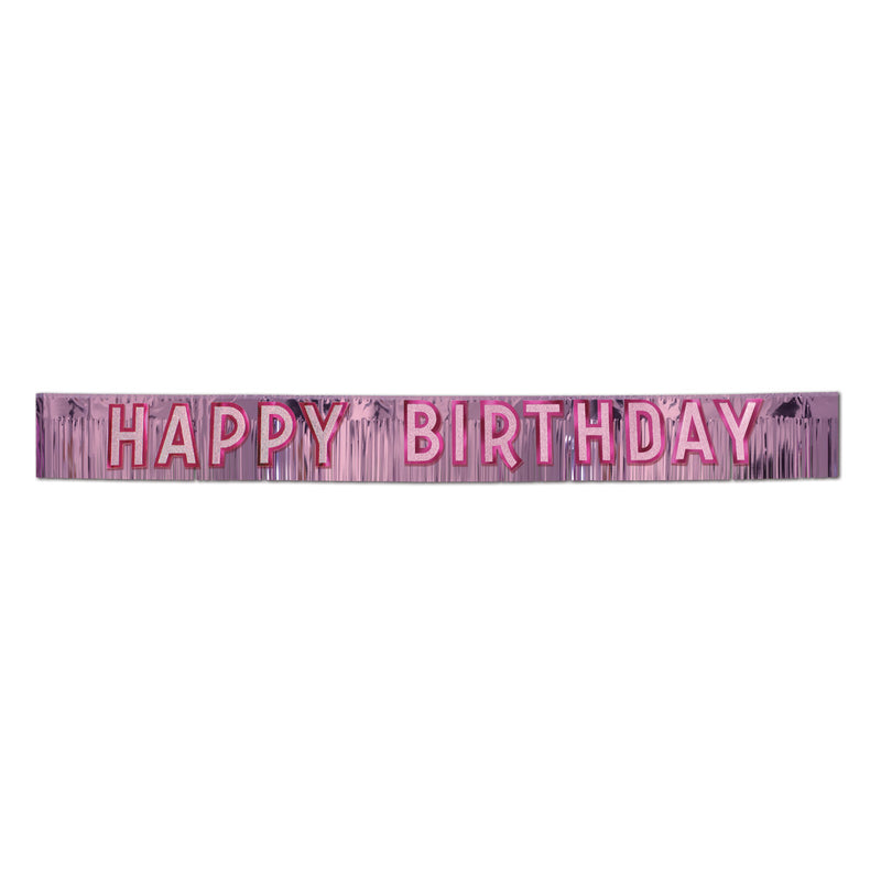 Metallic Happy Birthday Banner – 10" x 9' – (1/Pkg) by Beistle for Birthday Metallic Banners