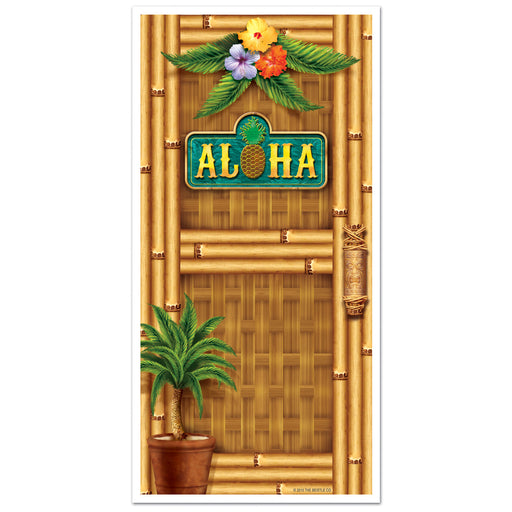 Aloha Door Cover – 5' x 30" – (1/Pkg) by Beistle for Luau Door Covers