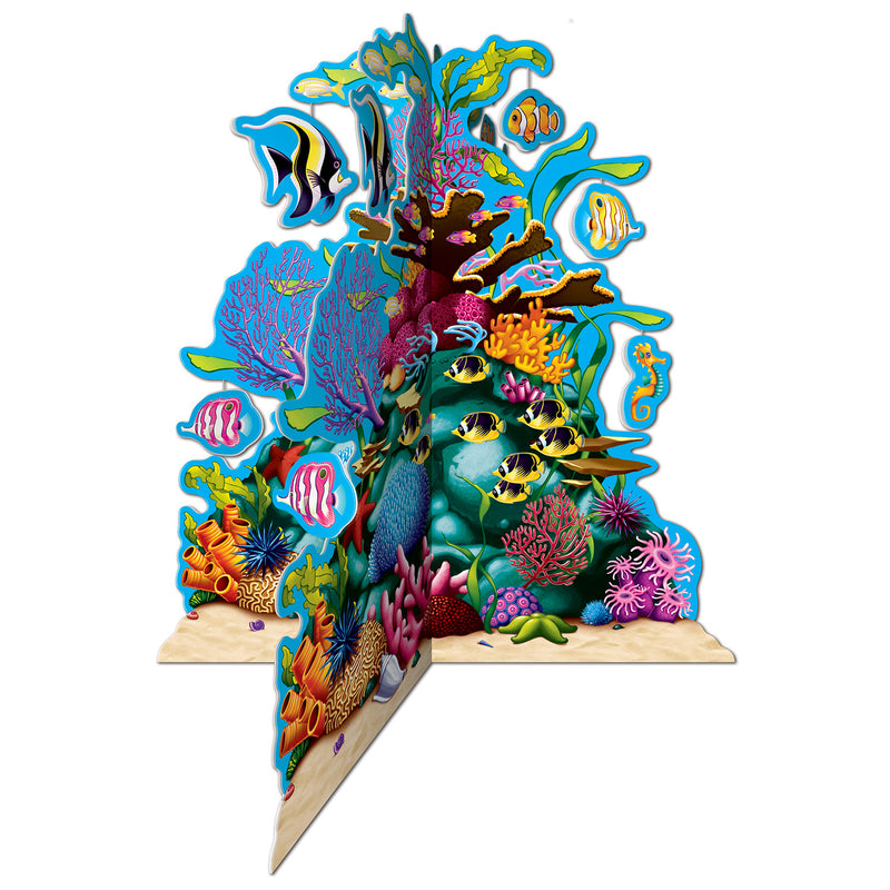 3-D Coral Reef Centerpiece – 10" – (1/Pkg) by Beistle for Under The Sea 3-D