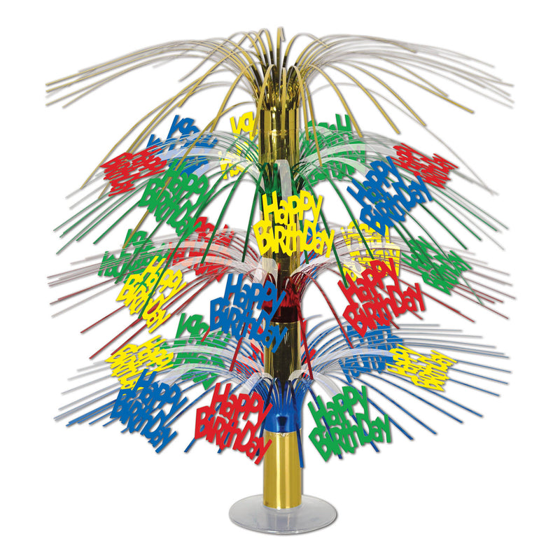 Happy Birthday Cascade Centerpiece – 18" – (1/Pkg) by Beistle for Birthday Icon Cascades