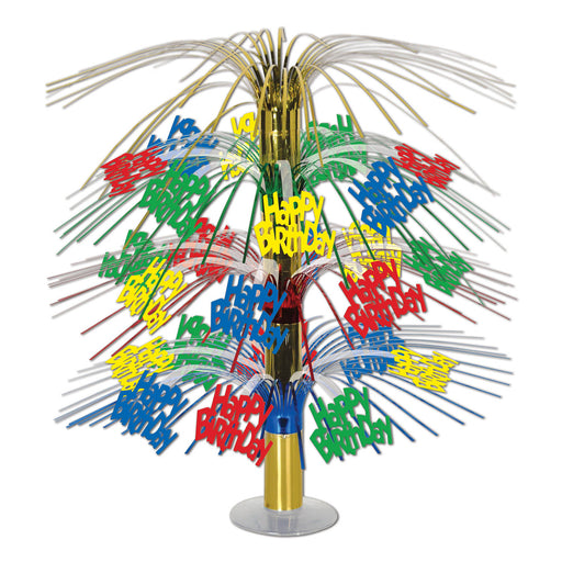 Happy Birthday Cascade Centerpiece – 18" – (1/Pkg) by Beistle for Birthday Icon Cascades