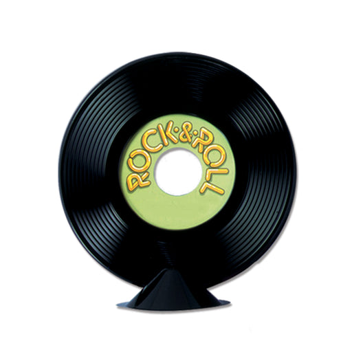 Personalize Plastic Record Centerpiece – 9" – (1/Pkg) by Beistle for Music Plastic Decorations