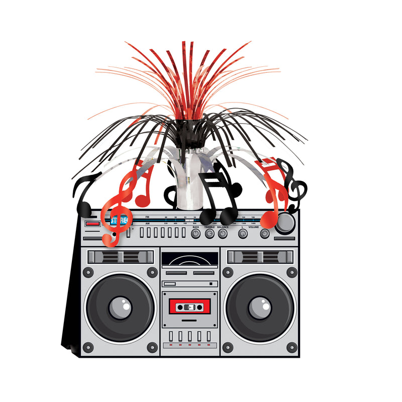 Boom Box Centerpiece – 14" – (1/Pkg) by Beistle for 80's Cascades