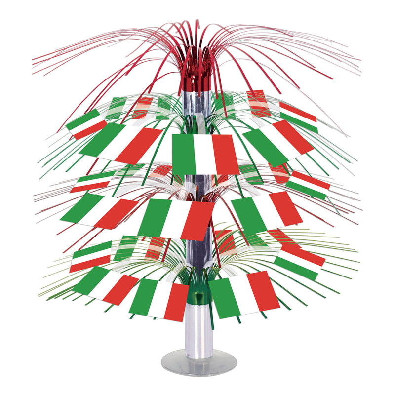 Italian Flag Cascade Centerpiece – 18" – (1/Pkg)