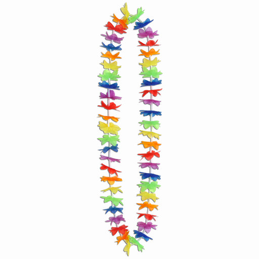 Silk 'N Petals Rainbow Floral Lei – 40" by Beistle for Luau Silk 'N Petal Leis