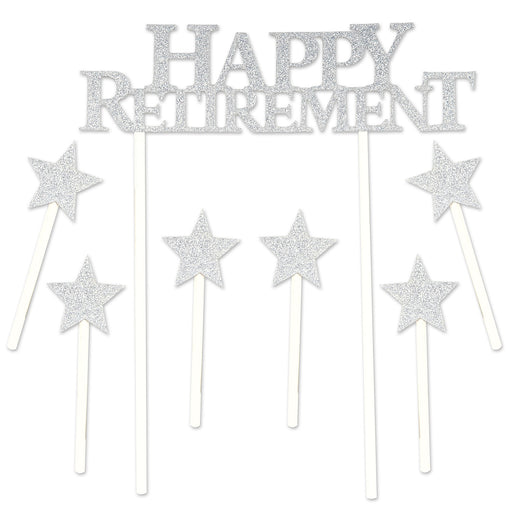 Happy Retirement Cake Topper – 6" x 8¼" – (1/Pkg) by Beistle for Retirement Cake Toppers