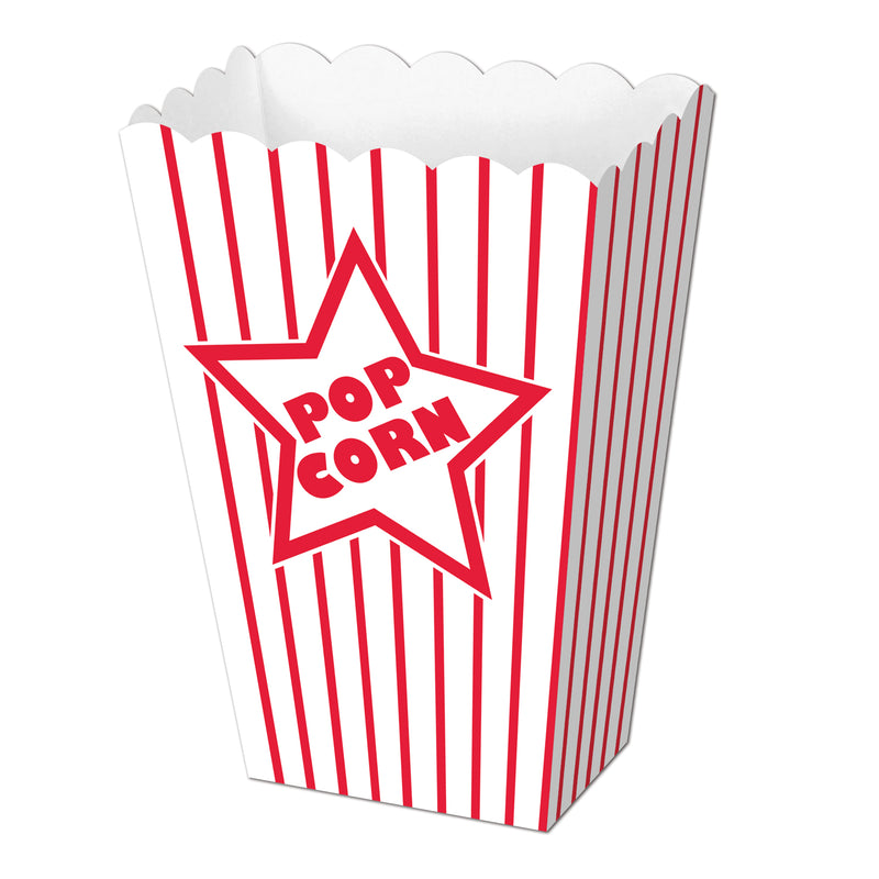 Paper Popcorn Boxes – 2" x 3¾" x 5¼" – (8/Pkg) by Beistle for Awards Night 3-D