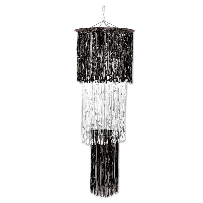 3-Tier Shimmering Chandelier – 4' – (1/Pkg) by Beistle for General Occasion Columns and Chandeliers