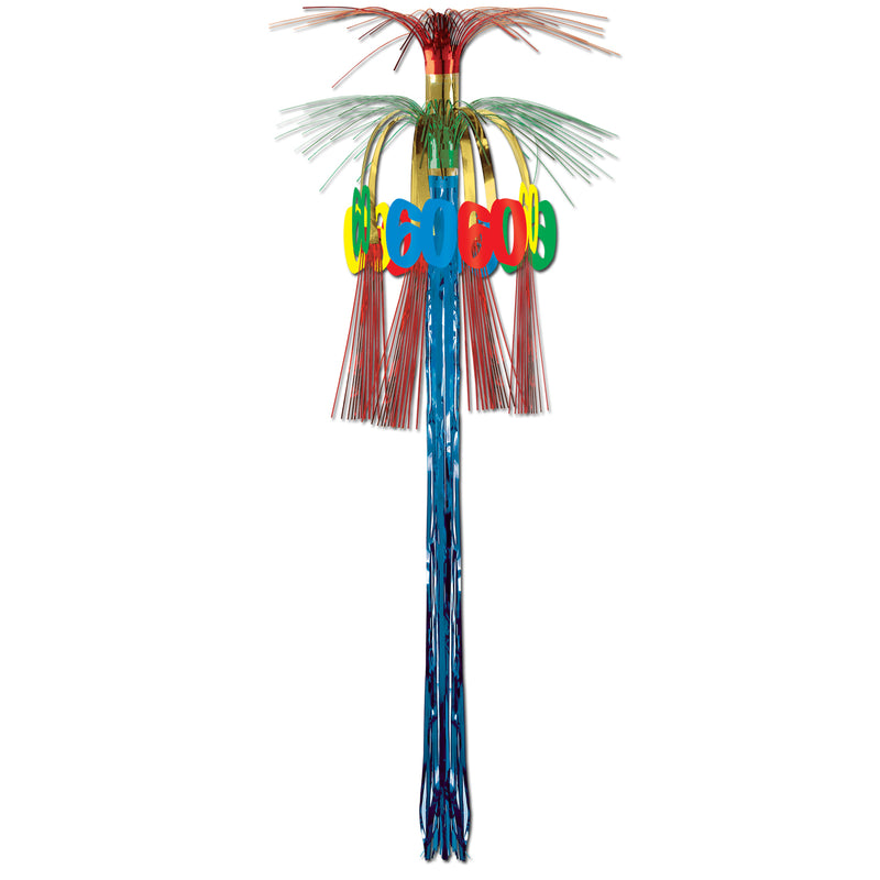 "60" Cascade Hanging Column – 3' – (1/Pkg) by Beistle for Birthday-Age Specific Metallic