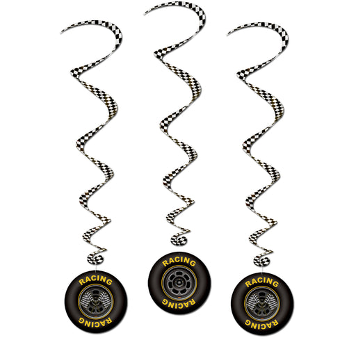 Racing Tire Whirls – 3' 4" – (3/Pkg) by Beistle for Racing Whirls
