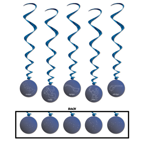 Constellation Whirls – 3' 6" – (5/Pkg) by Beistle for Educational Whirls