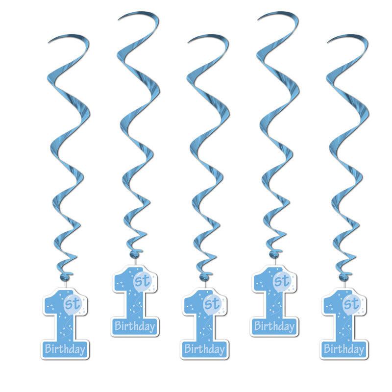 "1st" Birthday Whirls – 3' 4" – (5/Pkg)