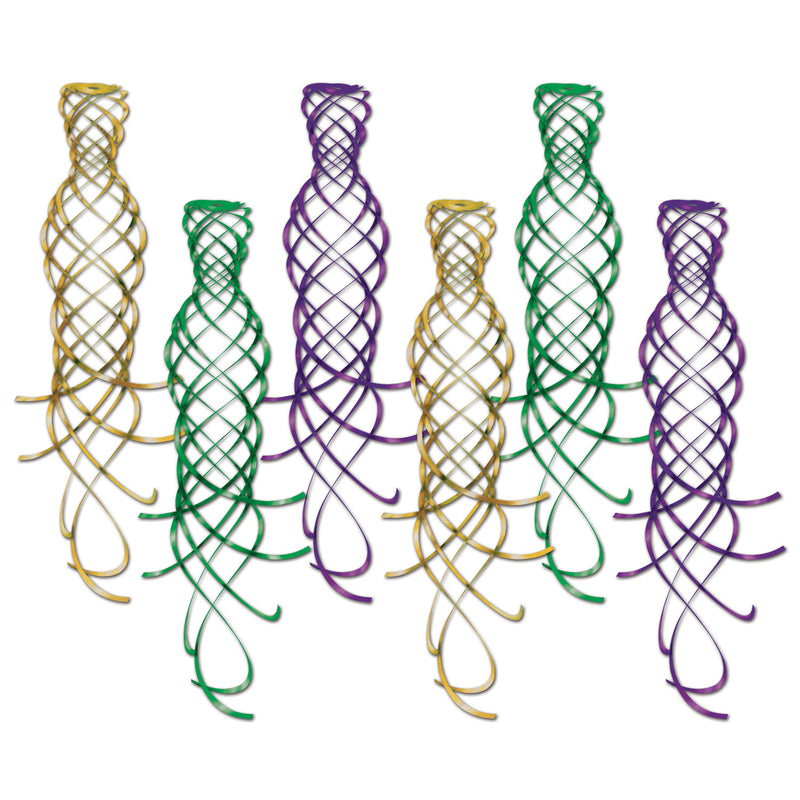 Shimmering Whirls – 20" – (6/Pkg) by Beistle for Mardi Gras Whirls