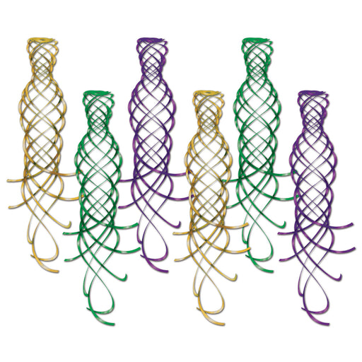 Shimmering Whirls – 20" – (6/Pkg) by Beistle for Mardi Gras Whirls