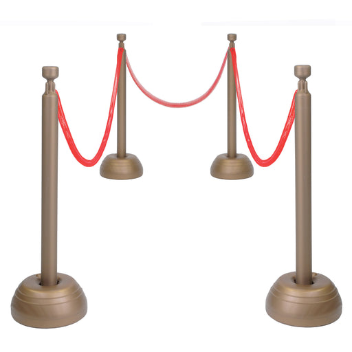 Red Rope Stanchion Set – 9'-30' – (1/Box) by Beistle for Awards Night 3-D