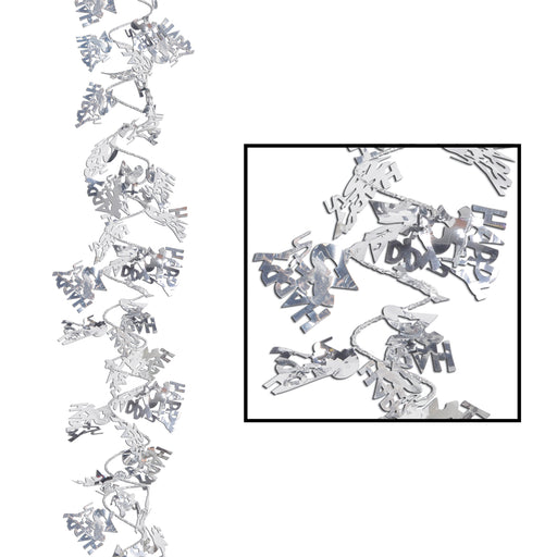 Gleam 'N Flex Happy "25th" Garland – 25' – (1/Pkg) by Beistle for Anniversary Wire Garland