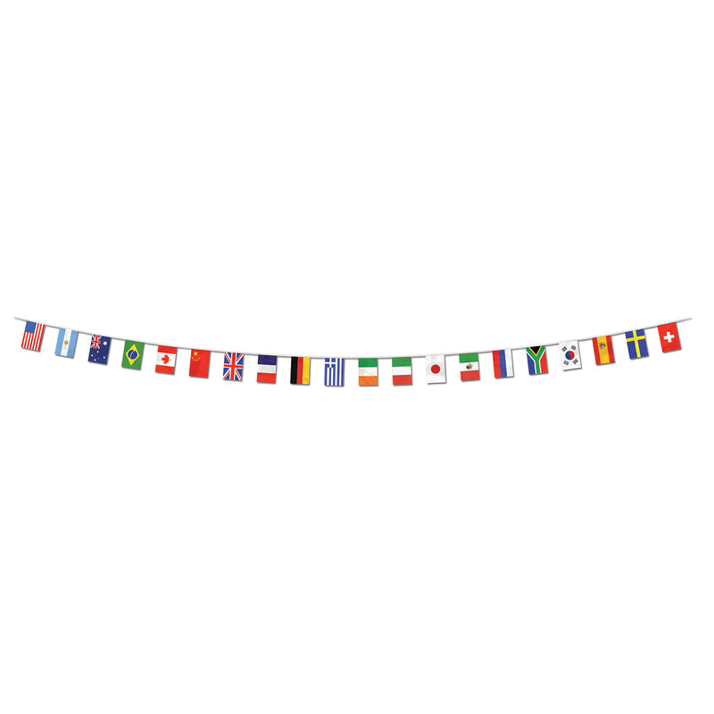 International Flag Pennant Banner – 12" x 23' – (1/Pkg) by Beistle for International Pennant Banners