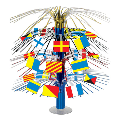 Nautical Flag Cascade Centerpiece – 18" – (1/Pkg) by Beistle for Nautical Icon Cascades