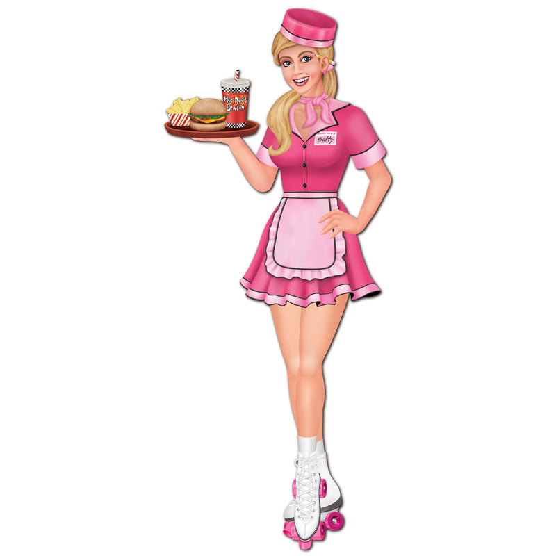Jointed Carhop – 38" – (1/Pkg) by Beistle for 50's/Rock & Roll Printed One Side