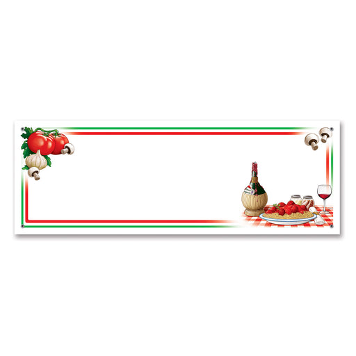 Italian Night Sign Banner – 5' x 21" – (1/Pkg) by Beistle for Italian All-Weather