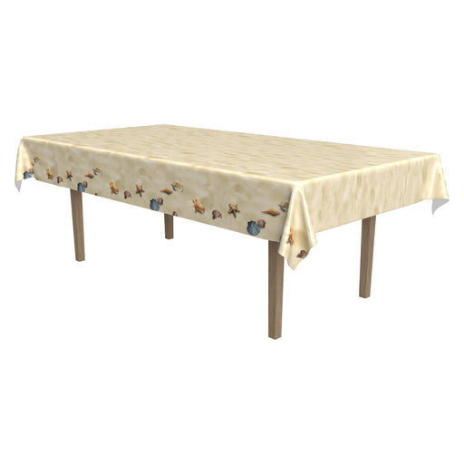Beach Tablecover – 54" x 108" – (1/Pkg) by Beistle for Luau Table Covers - Patterned
