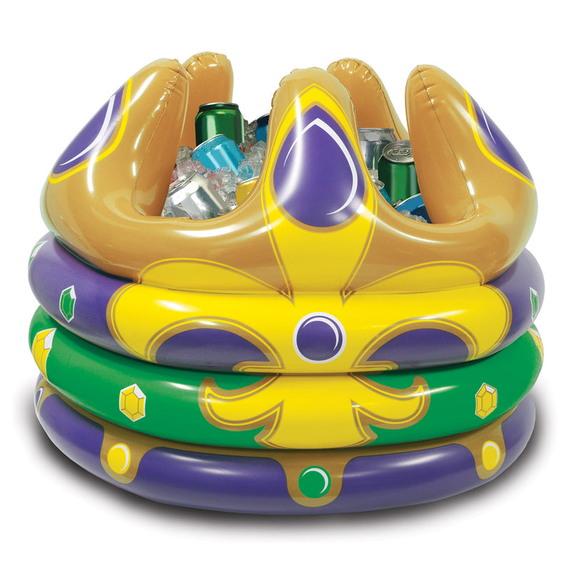 Inflatable Crown Cooler – 24" W x 18" H – (1/Pkg) by Beistle for Mardi Gras Inflatables