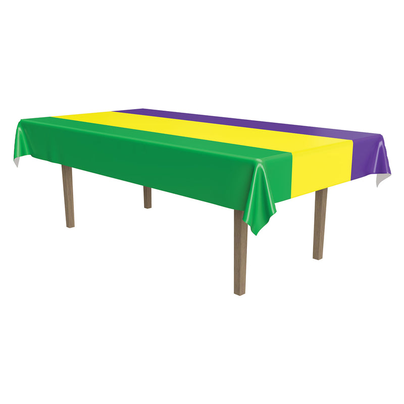 Mardi Gras Tablecover – 54" x 108" – (1/Pkg) by Beistle for Mardi Gras Table Covers - Patterned