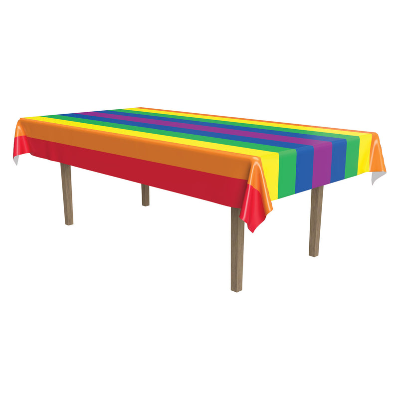 Rainbow Tablecover – 54" x 108" – (1/Pkg)