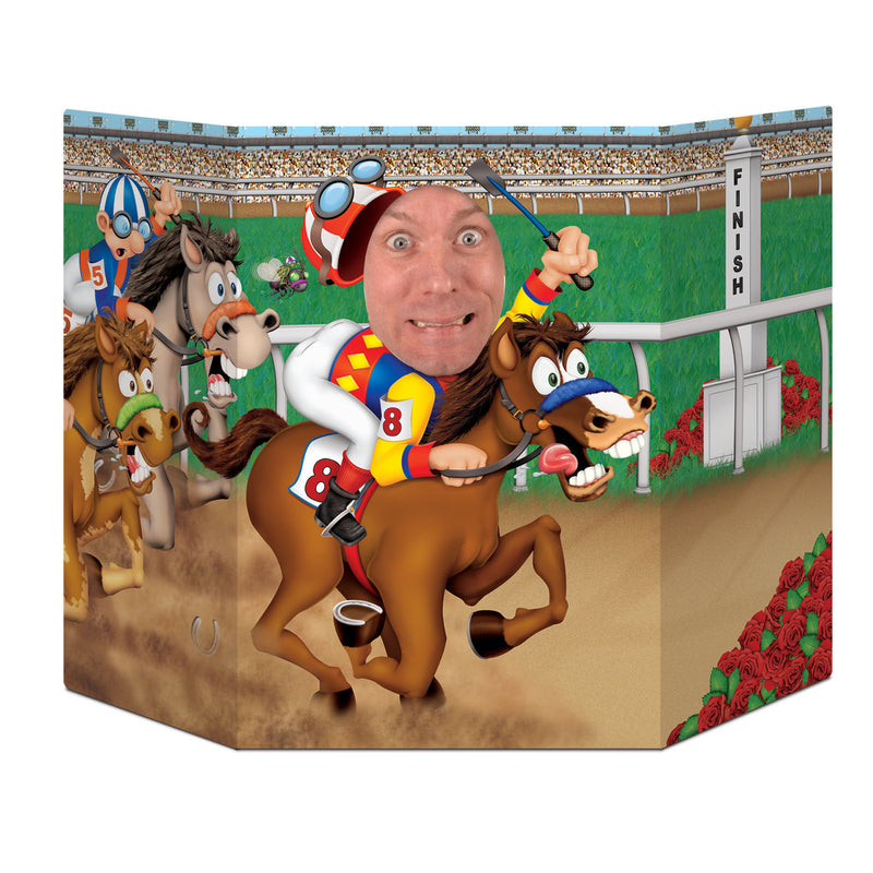 Horse Racing Photo Prop – 3' 1" x 25" – (1/Pkg) by Beistle for Derby Day Photo Props