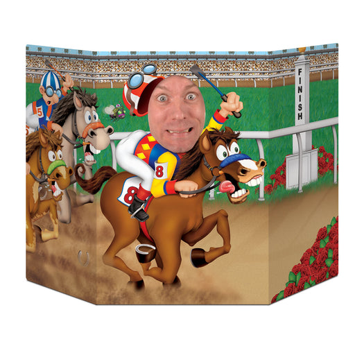 Horse Racing Photo Prop – 3' 1" x 25" – (1/Pkg) by Beistle for Derby Day Photo Props