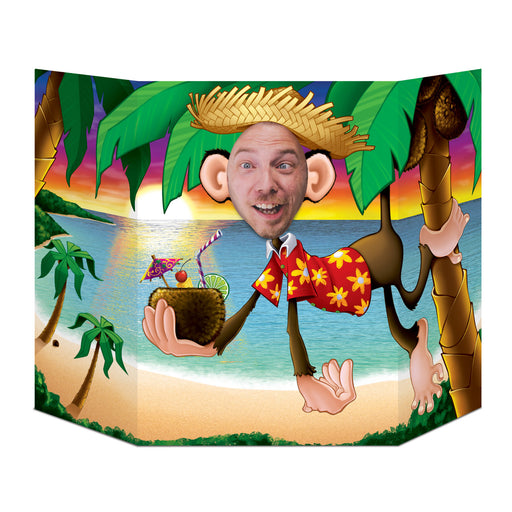 Luau Monkey Photo Prop – 3' 1" x 25" – (1/Pkg) by Beistle for Luau Photo Props