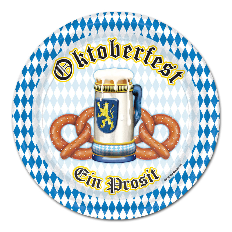 Oktoberfest Plates – 9" – (8/Pkg) by Beistle for Oktoberfest Plates-Dinner