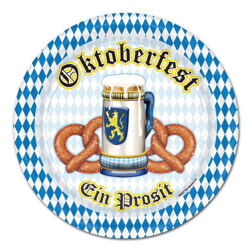 Oktoberfest Plates – 9" – (8/Pkg) by Beistle for Oktoberfest Plates-Dinner