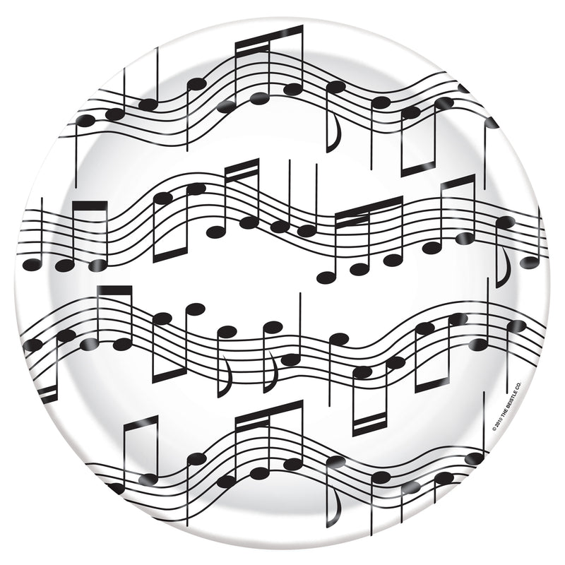 Musical Notes Plates – 9" – (8/Pkg)