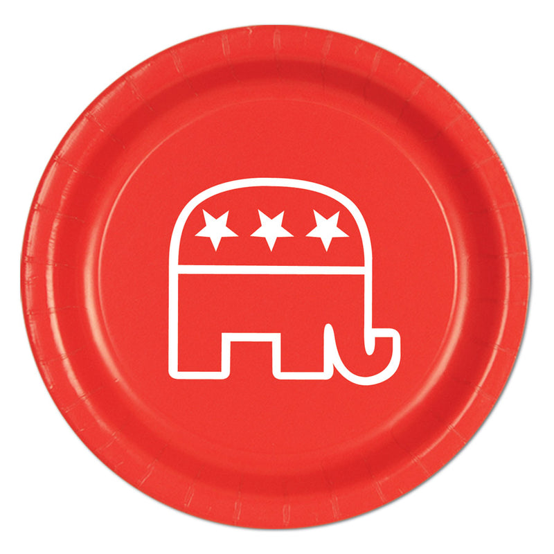 Republican Plates – 9" – (8/Pkg)