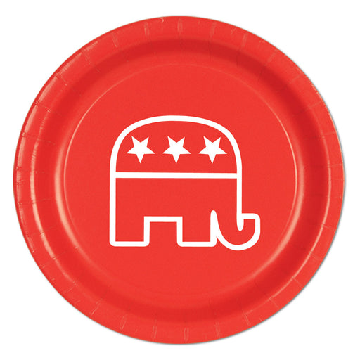 Republican Plates – 9" – (8/Pkg) by Beistle for Patriotic Plates-Dinner