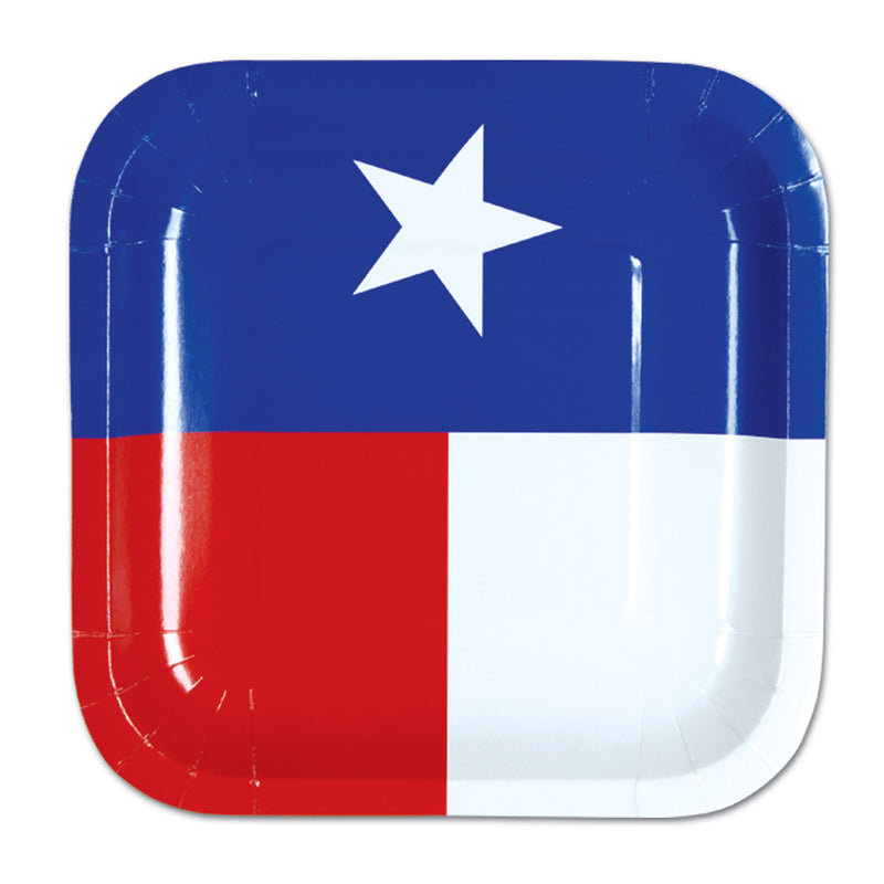 Texas Plates – 7" – (8/Pkg) by Beistle for Western Plates-Dessert