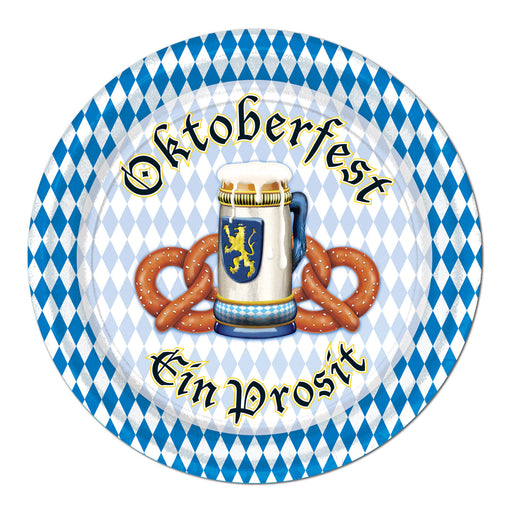 Oktoberfest Plates – 7" – (8/Pkg) by Beistle for Oktoberfest Plates-Dessert