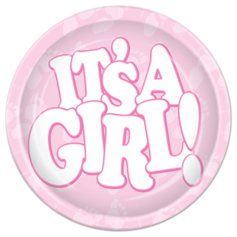 It's A Girl! Plates – 7" – (8/Pkg)