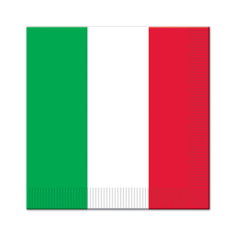 Red, White & Green Luncheon Napkins – (16/Pkg)