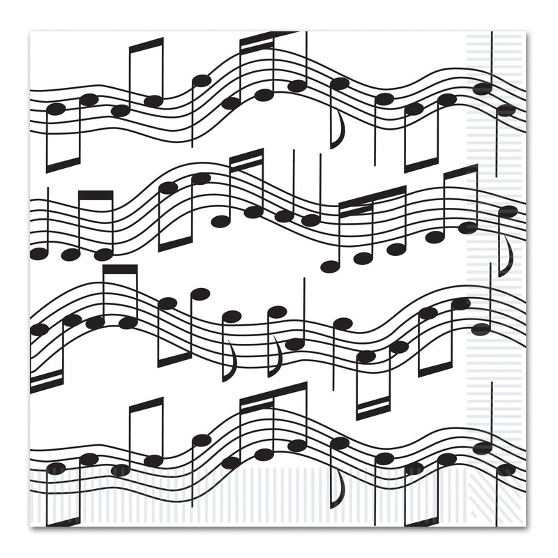 Musical Notes Luncheon Napkins – (16/Pkg) by Beistle for Music Napkins-Lunch