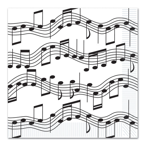 Musical Notes Luncheon Napkins – (16/Pkg) by Beistle for Music Napkins-Lunch