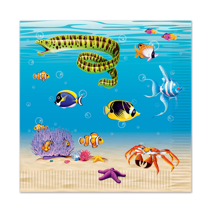 Under The Sea Luncheon Napkins – (16/Pkg) by Beistle for Under The Sea Napkins-Lunch