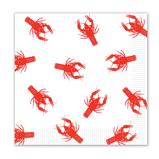 Crawfish Luncheon Napkins – (16/Pkg) by Beistle for Mardi Gras Napkins-Lunch